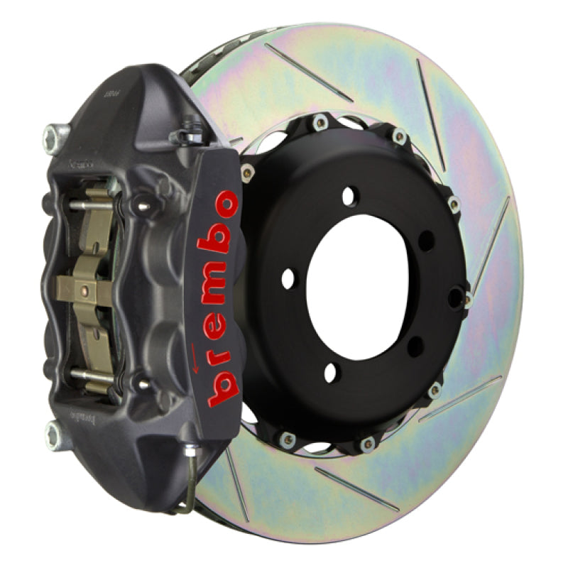 Brembo 07-15 TT 3.2L Rr GTS BBK 4Pist Cast 328x28 2pc Rotor Slotted Type1-Black HA 2P2.6007AS 2P2.6007AS Photo - Primary