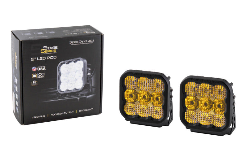 Diode Dynamics SS5 LED Pod Sport - Yellow Flood (Pair) DD6773P DD6773P User 2