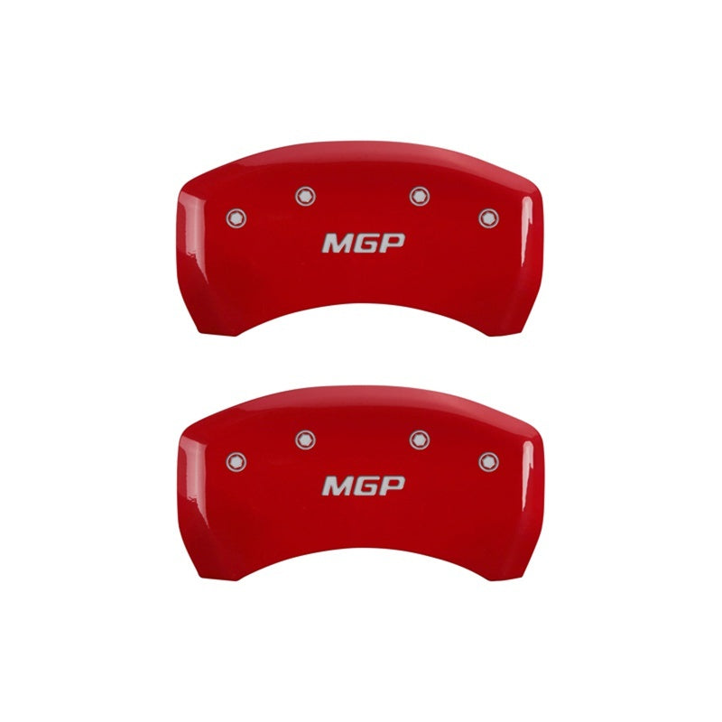 MGP Rear set 2 Caliper Covers Engraved Rear MGP Red finish silver ch 10010RMGPRD 10010RMGPRD Photo - Primary