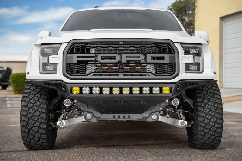 Addictive Desert Designs 17-20 Ford F-150 Raptor Rock Fighter Frame Cut Front Bumper F114922770103 F114922770103 Photo - Mounted
