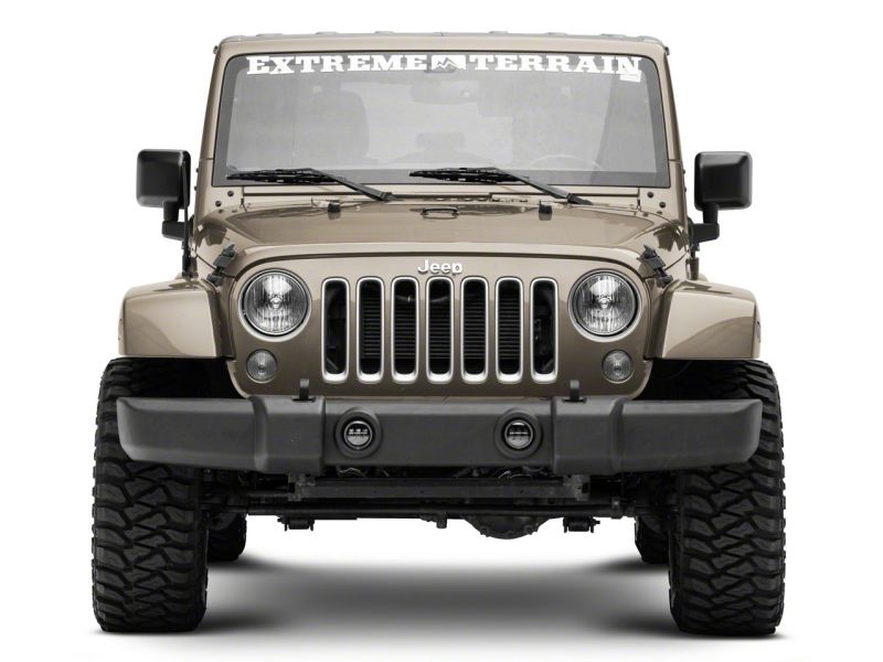 Raxiom 07-18 Jeep Wrangler JK Axial Series 4-In LED Fog Lights w/ RGB Halo J143371 J143371 Photo - Close Up