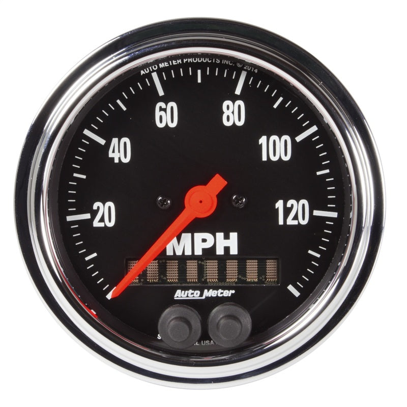 Autometer Gauge, Speedometer, 3 3/8", 140Mph, Gps, Traditional Chrome 2480 Photo - Primary