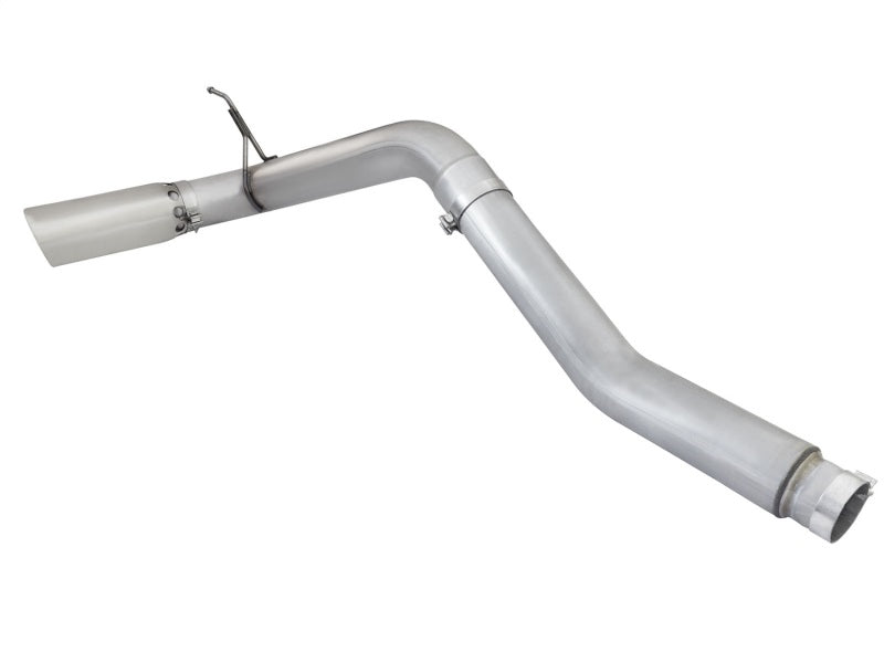 aFe ATLAS 5in DPF-Back Aluminized Steel Exhaust System w/Polished Tip: Nis 49-06112-P Photo - Unmounted