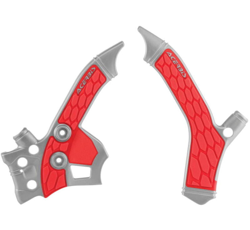 Acerbis 13-20 Honda CRF250L Frame Guards- X-Grip - Silver/Red 2726851418 2726851418 Photo - Primary