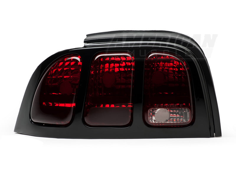 Raxiom 96-98 Ford Mustang Tail Lights- Black Housing (Smoked Lens) 49124 49124 Photo - Close Up