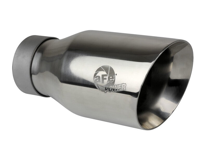 aFe 23-24 GM Trucks L6 Large Bore-HD 3 IN 409 Stainless Steel DPF-Back Exhaust System w/Polished Tip 49-44144-P 49-44144-P Photo - Close Up