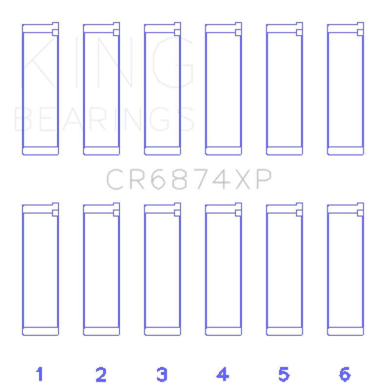 King Engine Bearings King Subaru EZ30/EZ30D (Size STD) Performance Rod Bearing Set CR6874XP CR6874XP Photo - Primary