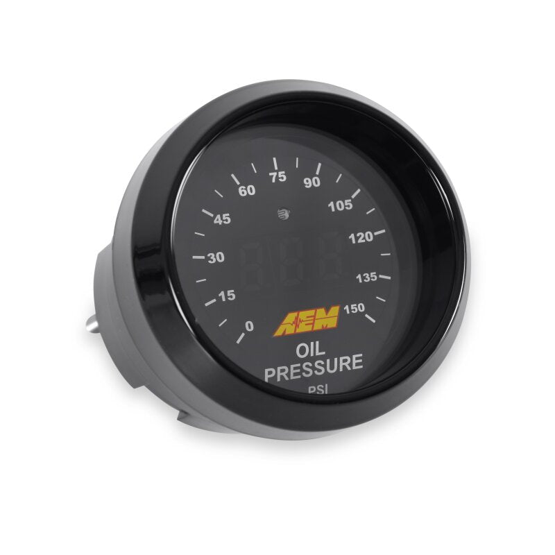 AEM Electronics 52mm Digital Oil Pressure Gauge 0-150 PSI 30-4407 Photo - Primary