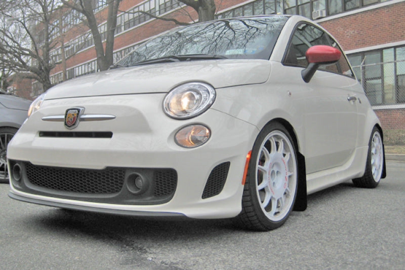 Rally Armor 12+ Fiat 500 (Pop/Sport/Lounge/Abarth) Red Mud Flap w/ White Logo MF25-UR-RD/WH User 1