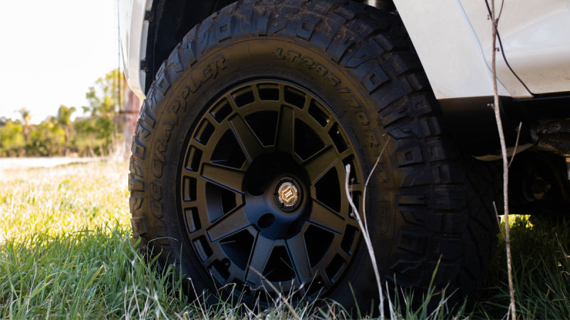 ICON Compass 17x8.5 6x5.5 0mm Offset 4.75in BS Satin Black Wheel 3217858347SB 3217858347SB Photo - Mounted