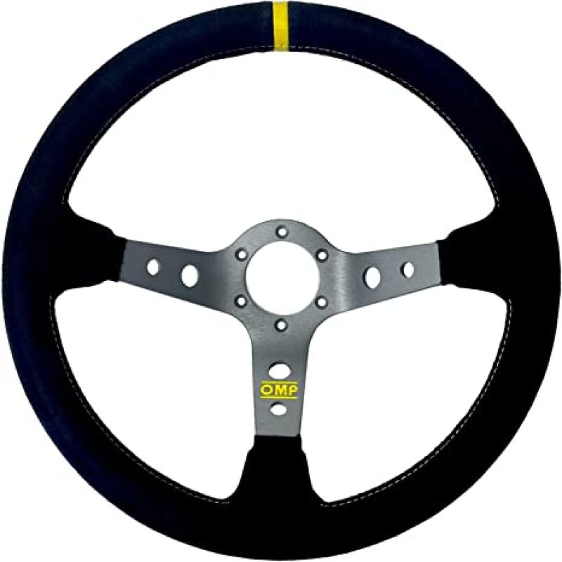 OMP Corsica Steering Wheel/3 Black Dish Spokes/ - Small Suede (Black) OD0-1954-071 OD0-1954-071 Photo - Primary