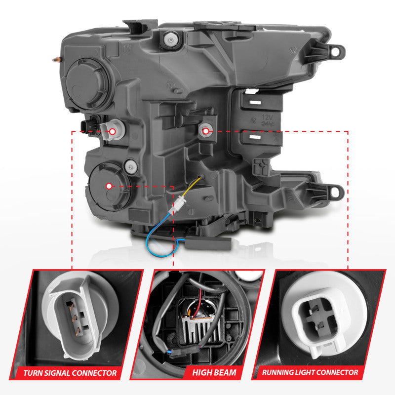 Anzo 18-20 Ford F-150 Full Led Projector Smoke Bar Style Headlights Black Amber 111520 111520 User 4