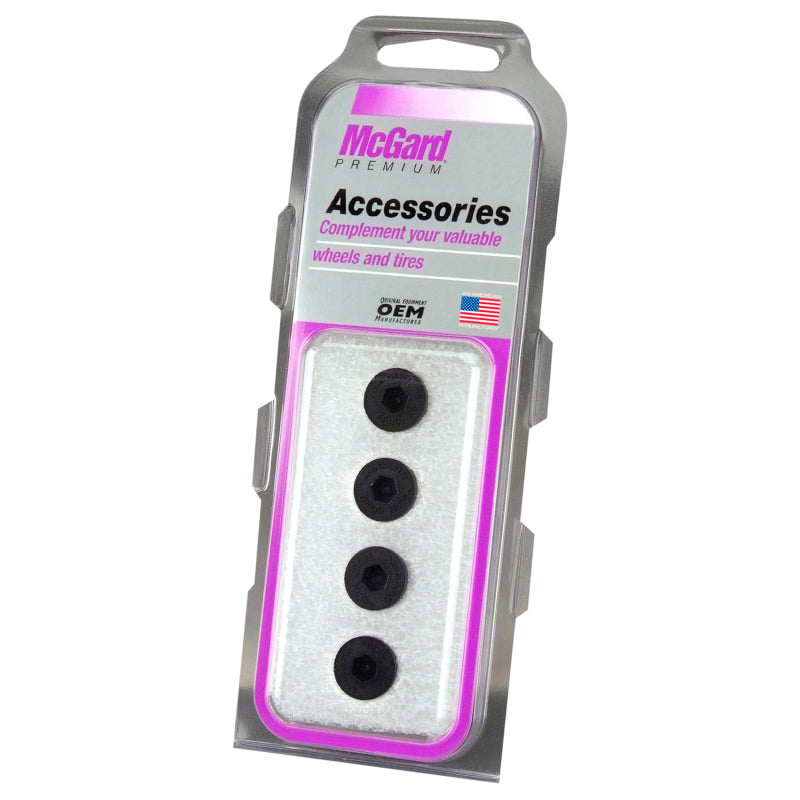 McGard Plugs For Racing Lug Nuts (4-Pack) - Black 70002 70002 Photo - in package