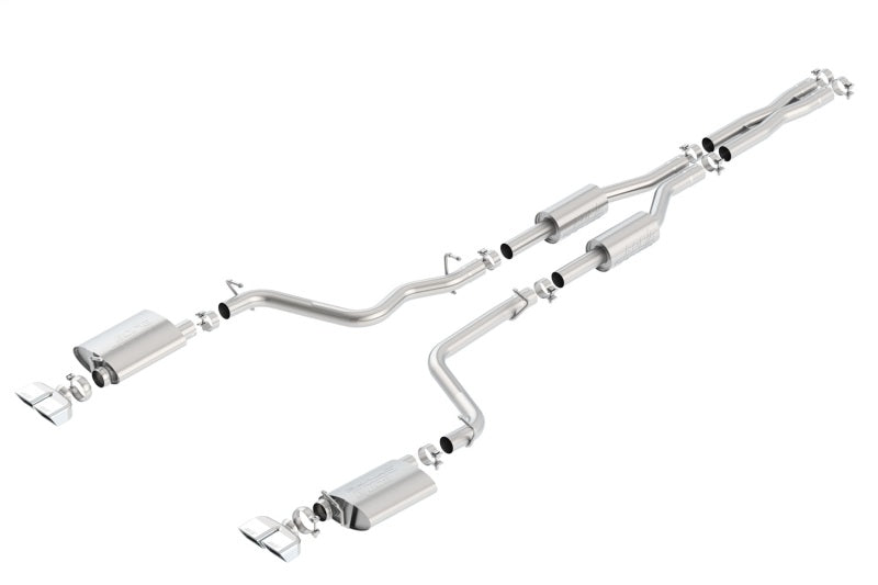 Borla 09-14 Dodge Challenger R/T 5.7L RWD 2Dr. Dual Rctgl. Angle S-Type CB Exhaust - Rear Split Exit 140707 140707 Photo - Primary
