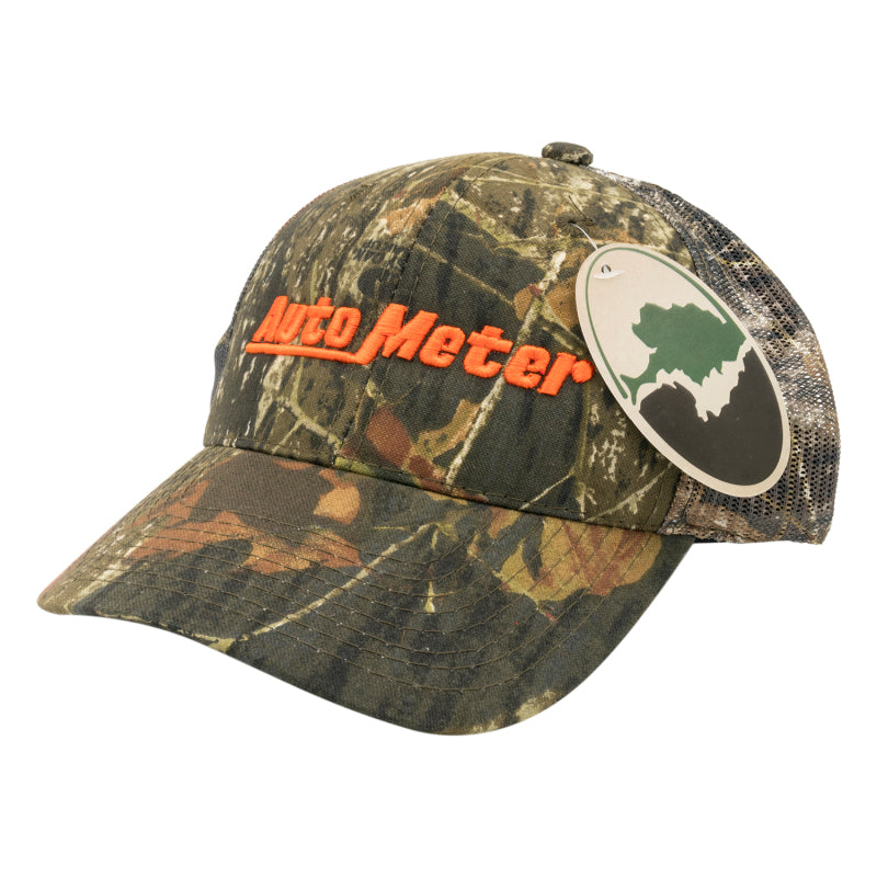 AutoMeter Hat Mesh Black w/ Velcro Hunting Camo Blaze Orange 0444 0444 Photo - Primary