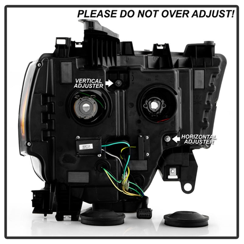 SPYDER 19-22 Dodge Ram 2500 (Halogen Only) Projector Headlights - Black PRO-YD-DR19HDHALSI-SEQ-BK 5088611 5088611 Photo - Unmounted