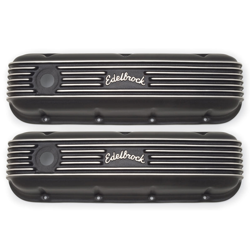 Edelbrock Valve Cover Classic Series Chevrolet 1965 and Later 396-502 V8 Black 41853 41853 Photo - Primary