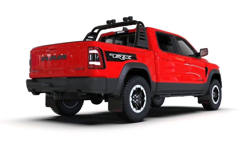 Rally Armor 2021+ Dodge Ram 1500 TRX Black UR Mud Flap - White Logo MF128-UR-BLK-WH MF128-UR-BLK-WH User 2