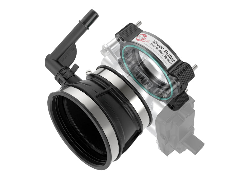 aFe 2020 Vette C8 Silver Bullet Aluminum Throttle Body Spacer / Works With Factory Intake Only - Blk 46-34017B 46-34017B Photo - Primary