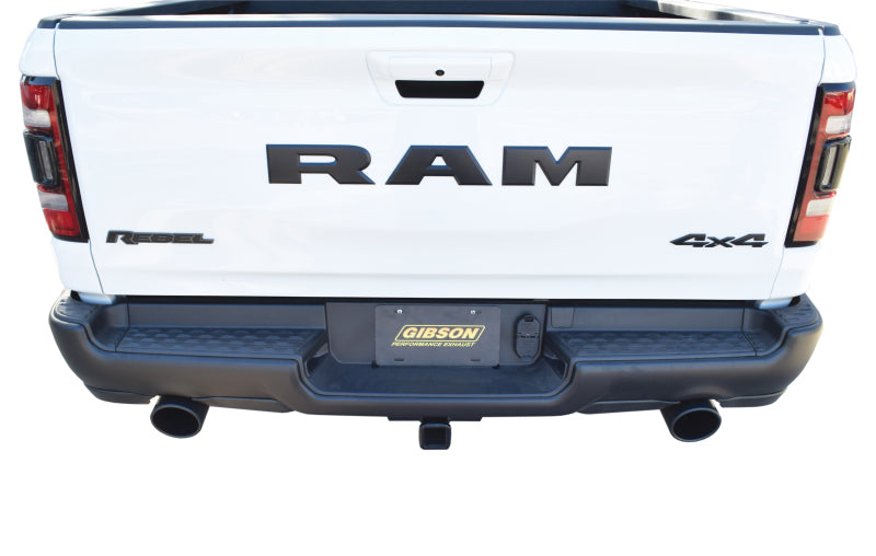 Gibson 2019 Ram 1500 Laramie 5.7L 2.5in Cat-Back Dual Split Exhaust - Black Elite 66570B 66570B Illustration Guide