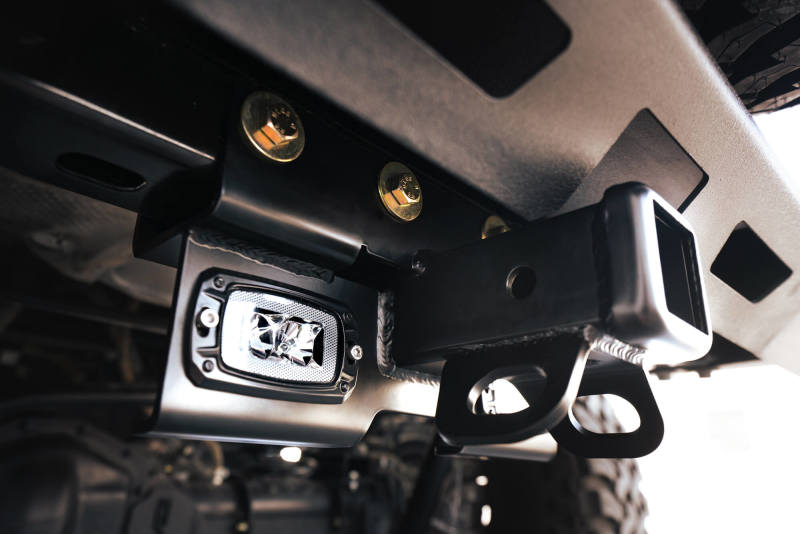 DV8 Offroad 07-21 Jeep Wrangler (JK/JL) Bolt-On Hitch w/ Lights AHJP-01 AHJP-01 Photo - Mounted