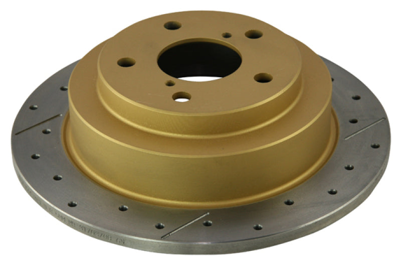 DBA 02-06 WRX / 98-07 Impreza 2.5L RS Rear Drilled & Slotted Street Series Rotor 644X 644X Photo - Primary