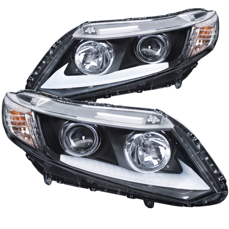 Anzo 2012-2015 Honda Civic Projector Headlights w/ U-Bar Chrome 121478 Photo - Primary