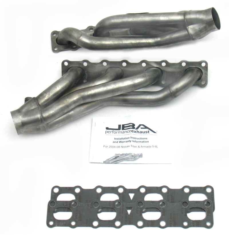 JBA 04-15 Nissan 5.6L VK56DE Oval Port 1-5/8in Primary Raw 409SS Cat4Ward Header 1400S 1400S Photo - Primary