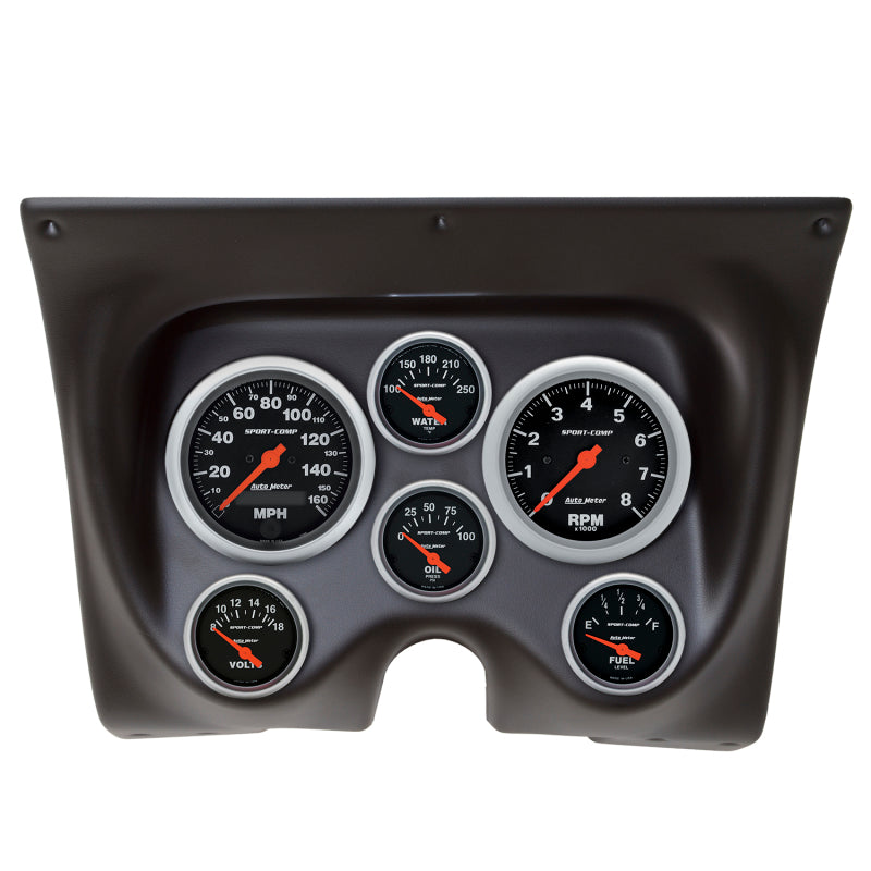 Autometer Sport-Comp 67-68 Camaro/Firebird Dash Kit 6pc Tach / MPH / Fuel / Oil / WTMP / Volt 7020-SC 7020-SC Photo - Primary