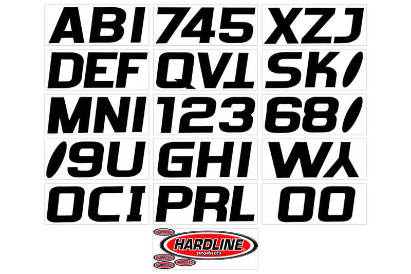 Hardline Boat Lettering Registration Kit 3 in. - 700 Solid Black BLK700EC BLK700EC Photo - Primary