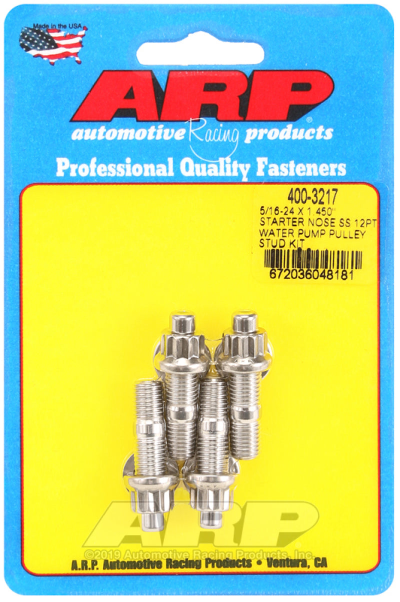 ARP 5/16-24 X 1.450 Water Pump Pulley Stud Kit 400-3217 Photo - Primary