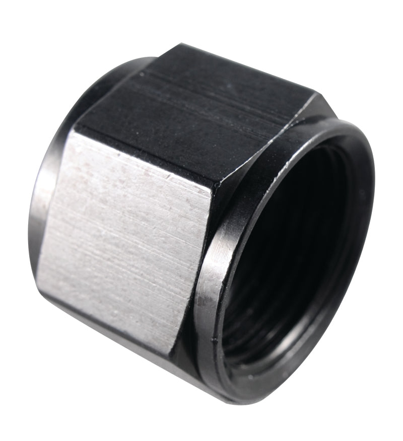 Fragola -6AN Aluminum Flare Cap w/ 1/8 FPT Black 492926-BL 492926-BL Photo - Primary
