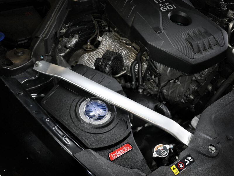 aFe 18-21 Kia Stinger L4 2.0L Takeda Momentum Cold Air Intake System w/ Pro 5R Filter 56-70055R 56-70055R Photo - Mounted