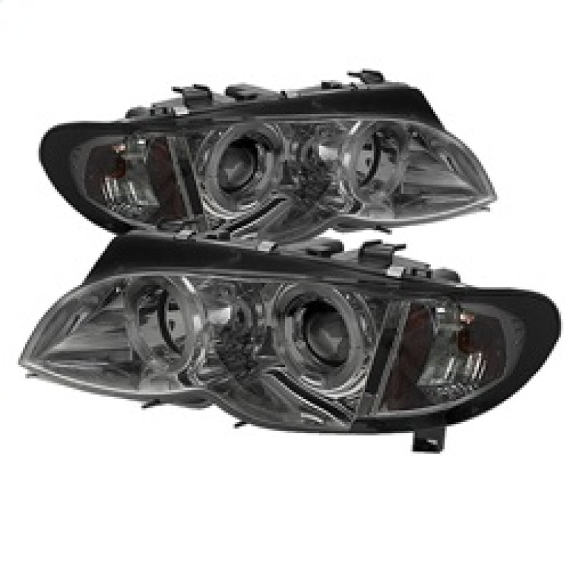 Spyder BMW E46 3-Series 02-05 4DR Projector Headlights 1PC LED Halo Smke PRO-YD-BMWE4602-4D-AM-SM 5042422 5042422 Photo - Primary