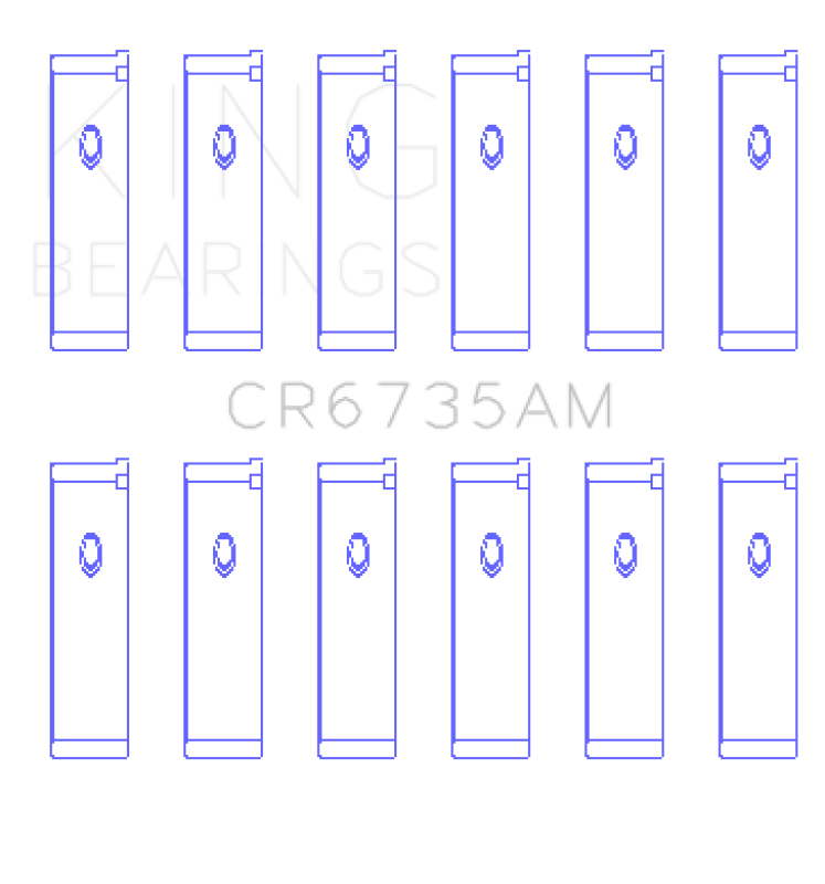 King Engine Bearings King Mitsubishi 6G74 3000GT/Dodge Stealth (Size STD) Performance Rod Bearing Set CR6735AM CR6735AM Photo - Primary