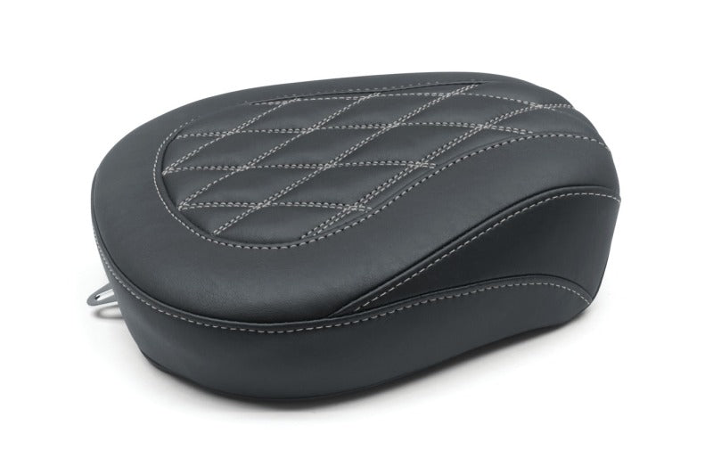 Mustang Motorcycle Mustang 08-21 Harley Wide Tripper FL Touring Passenger Seat w/Grey Diamond Stitch - Black 76648GM 76648GM User 1