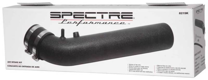 Spectre Universal Intake Tube Kit 3in. - Aluminum - Black 8219K 8219K Photo - in package