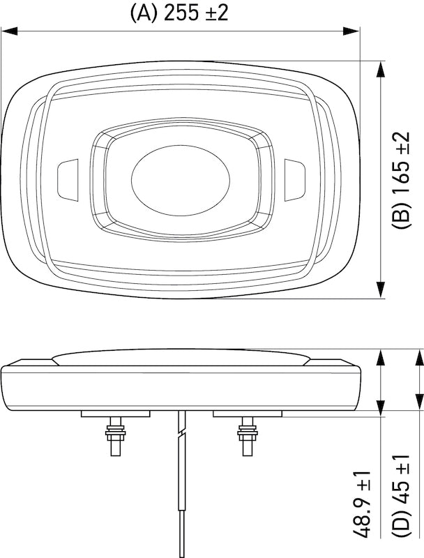 Hella L/Bar Mini 10In Led (Mv Mag Amber) 014566121 014566121 Technical Drawing