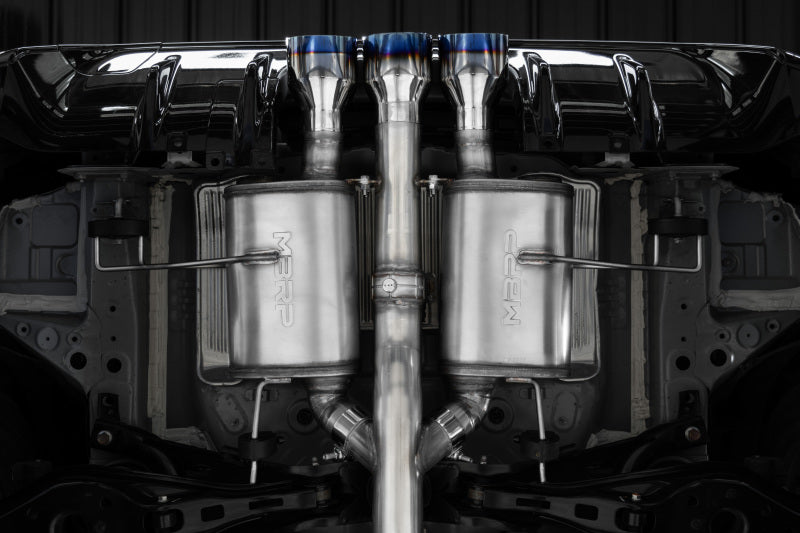 MBRP 2024+ Acura Integra Type-R T304 SS 3in Cat-Back Triple Center Outlet Exhaust w/Burnt Tips S49043BE S49043BE Photo - Mounted