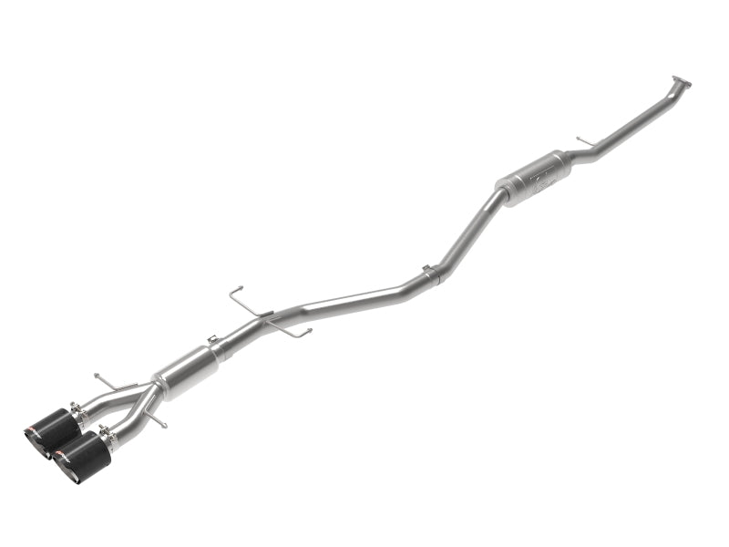 aFe Takeda 2.5in 304SS Cat-Back Exhaust System w/ Carbon Tips 17-20 Honda Civic Si Sedan I4 1.5L 49-36619-C 49-36619-C Photo - Primary
