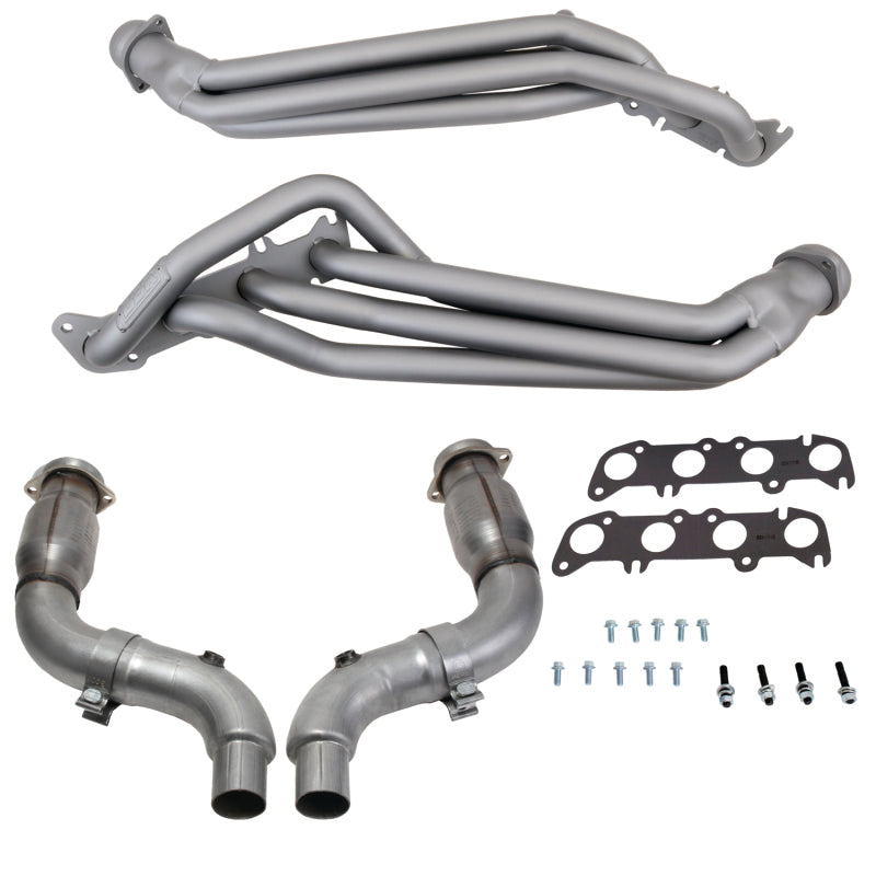 BBK 15-23 Ford Mustang GT 1-3/4 Long Tube Headers w/High Flow Catted X-Pipe (Ti Ceramic) 16334 16334 Photo - Primary