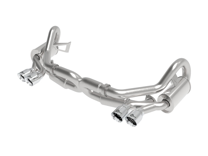 aFe MACHForce XP 12-16 Porsche 911 Carrera H6-3.8L SS-304 Cat-Back Exhaust w/ Polished Quad Tips 49-36406-1P 49-36406-1P Photo - Primary