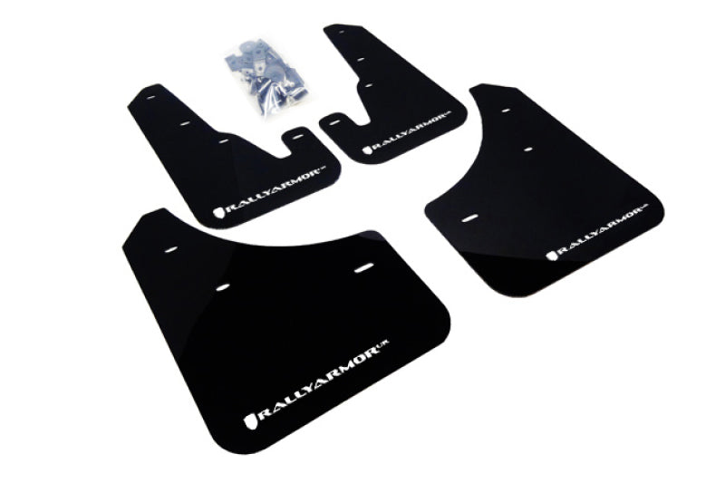 Rally Armor 04-09 Mazda3/Spd3 Mud flap White Logo MF9-UR-BLK/WH Photo - Primary