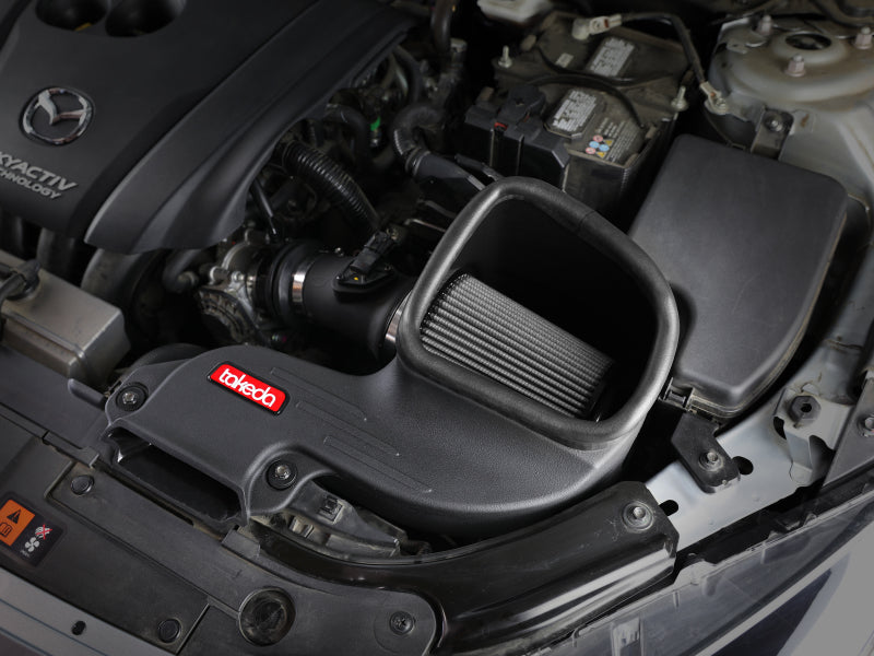 aFe Takeda Stage-2 Pro Dry S Cold Air Intake System 14-18 Mazda 3 L4-2.0L (Black) 56-10020D 56-10020D Photo - Mounted