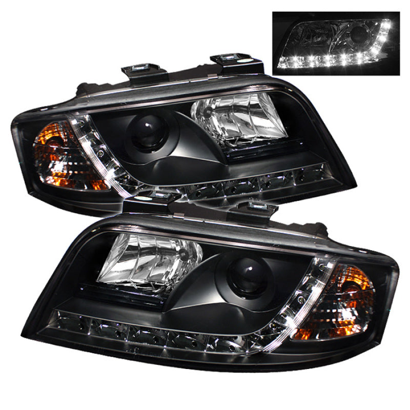 Spyder Audi A6 02-04 Projector Headlights Halogen Model Only - DRL Black PRO-YD-ADA601-DRL-BK 5008657 5008657 Photo - Primary