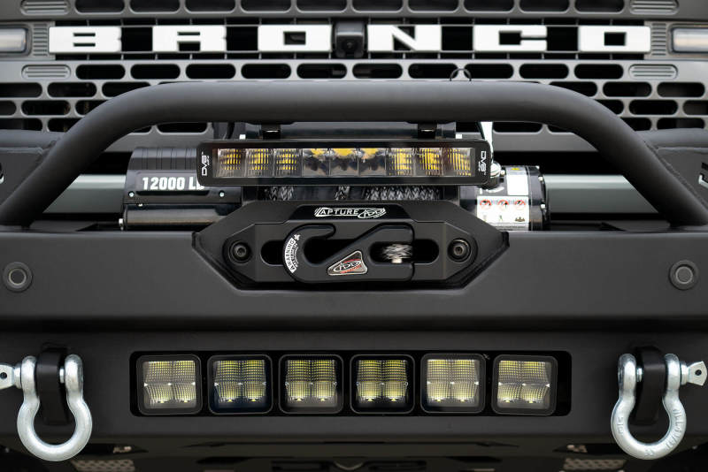 DV8 Offroad 2021+ Ford Bronco Modular Front Bumper Winch Capable w/ Auxiliary Light Mounts FBBR-02 FBBR-02 Photo - Unmounted