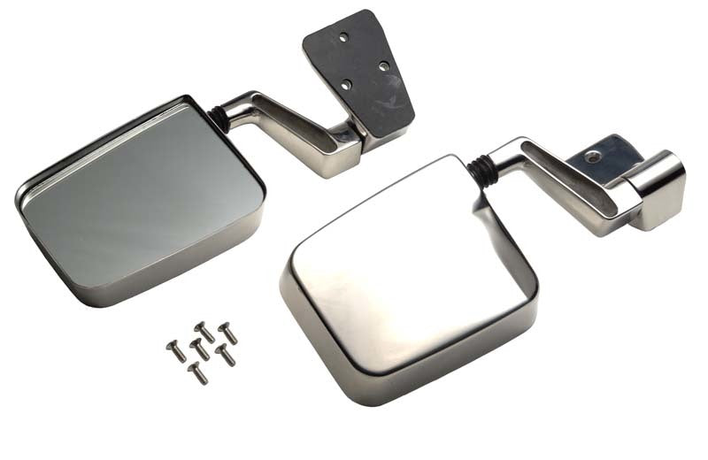 Kentrol 88-06 Jeep Wrangler YJ/TJ Mirror Kit Pair - Polished Silver 30475 30475 Photo - Primary