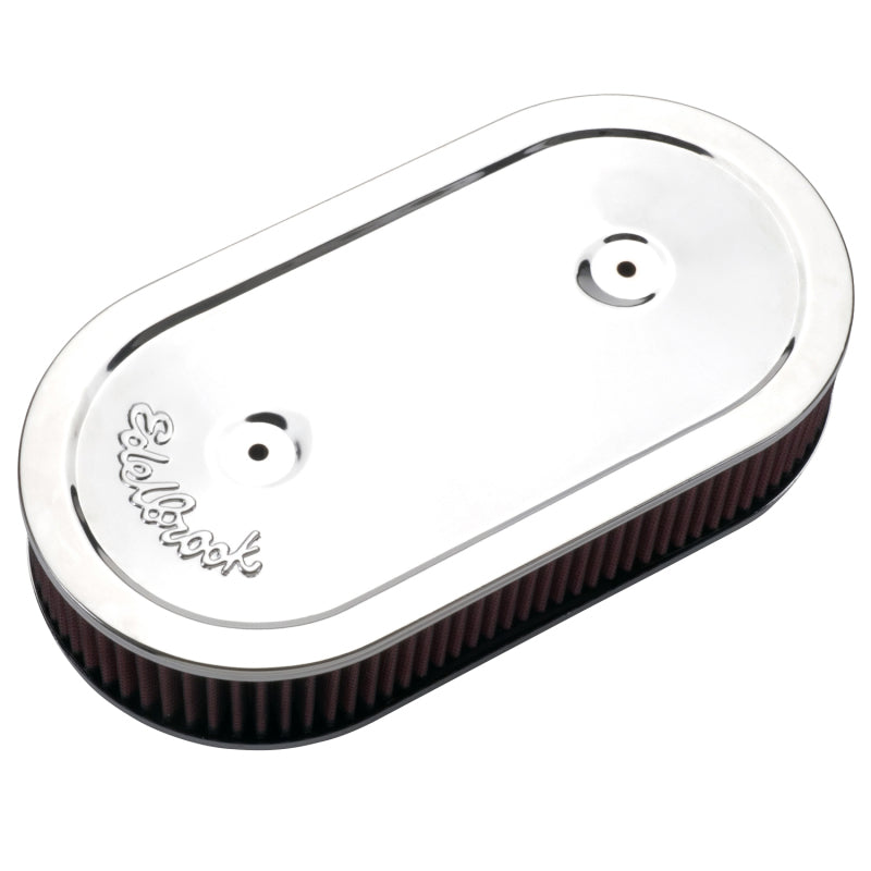 Edelbrock Air Cleaner, Pro-Flo Series, Oval, Steel Top, Cloth Element, 13.5" X 7 1236 Photo - Primary
