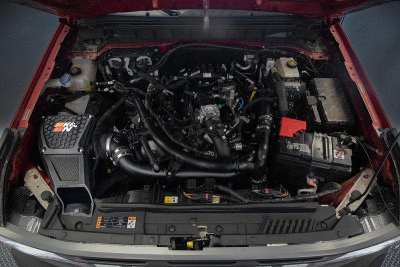 K&N Engineering K&N 21-23 Ford Bronco 2.7L V6 F/I Dryflow Performance Air Intake System 30-2619 30-2619 Photo - Mounted