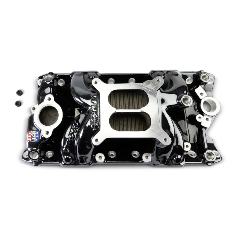Edelbrock Chevy Small Block Performer RPM AIR-Gap Intake Manifold Black Plasma Finish 7501-BP 7501-BP Photo - out of package